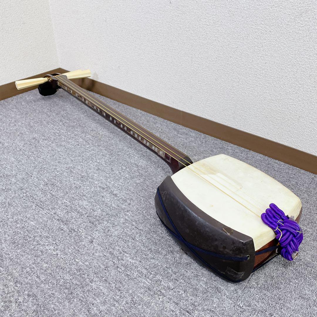 津軽三味線 太棹 紅木 丸打胴 一本溝 和楽器 三味線 東さわり - メルカリ