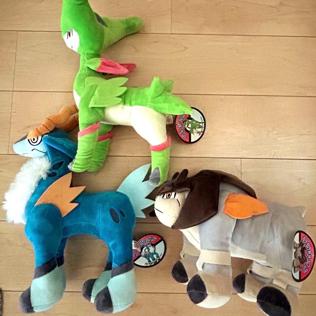タグ付き ポケモン テラキオン コバルオン ビリジオン 特大 ぬいぐるみ ポケモン ぬいぐるみ コバルオン テラキオン ビリジオン ケルディオ