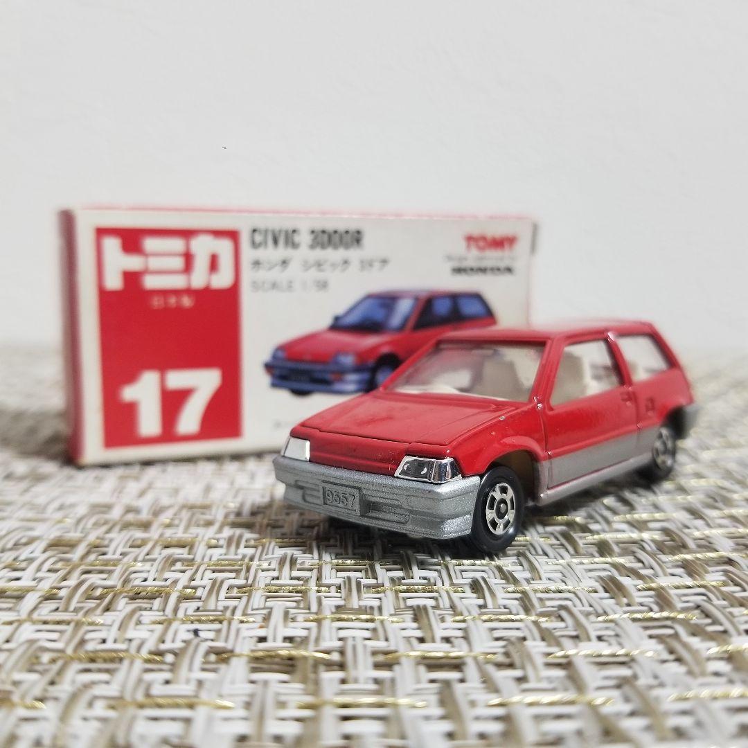 トミカ 赤箱 No.17 ホンダ シビック 3ドア レッド 日本製 - メルカリ
