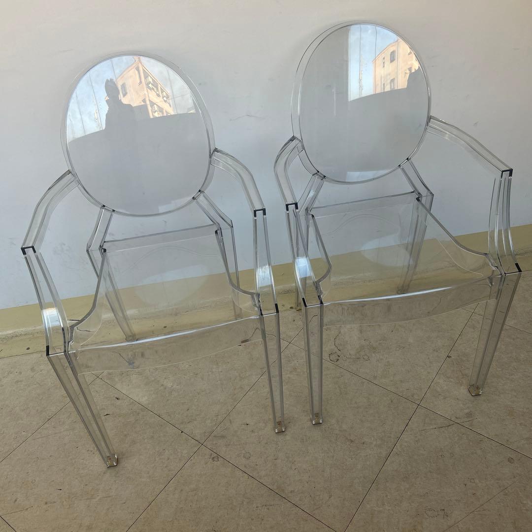 2脚セット　Kartell ルイ・ゴースト シングルチェア クリア