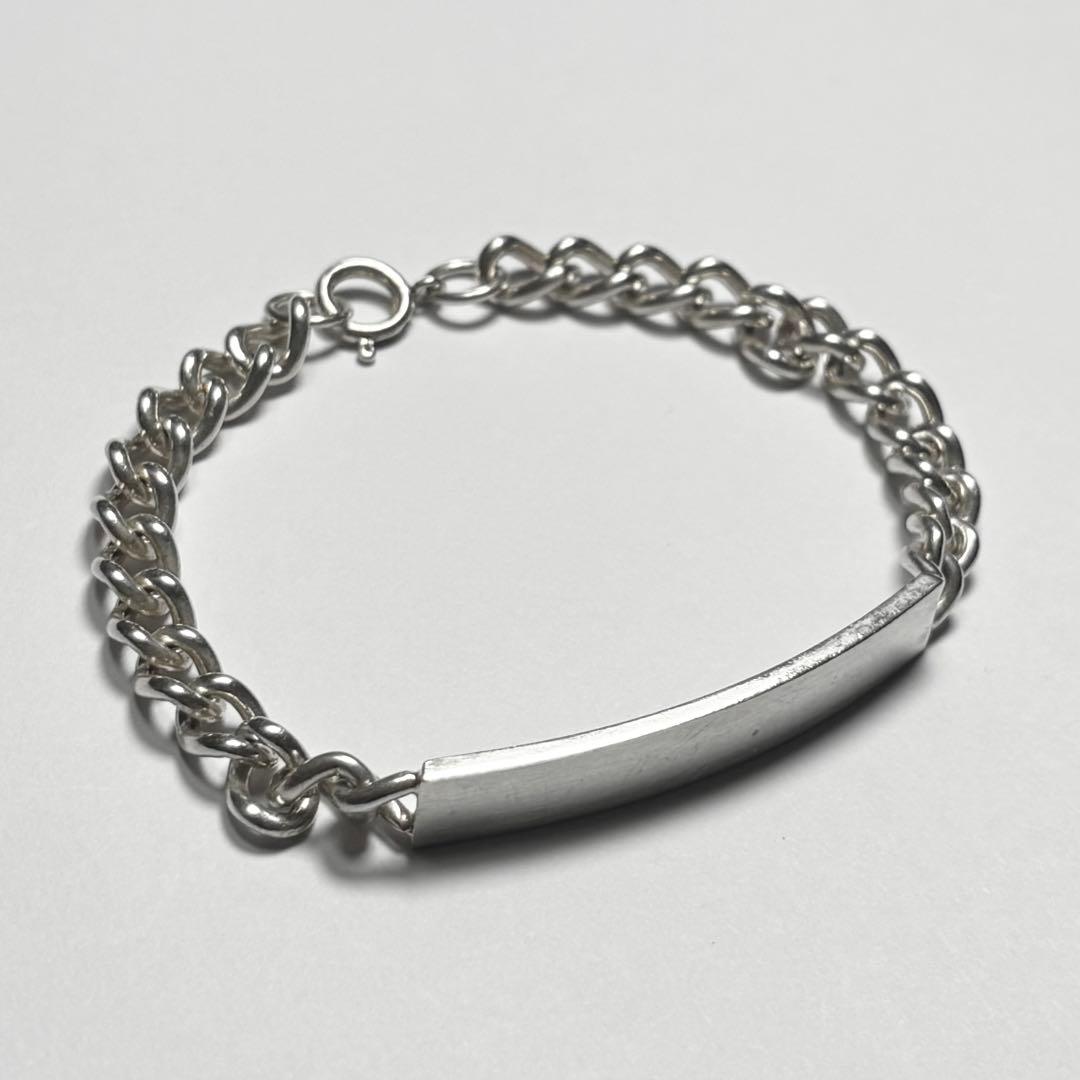 イギリス製　1979年　英国ヴィンテージ　IDブレスレット　喜平　シルバー925