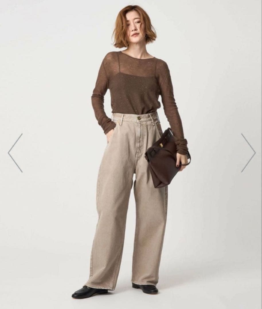 【タグ付】conteベージュ デニムパンツ　24