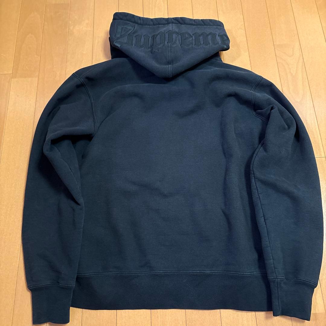 Supreme ブラック ジップアップパーカー