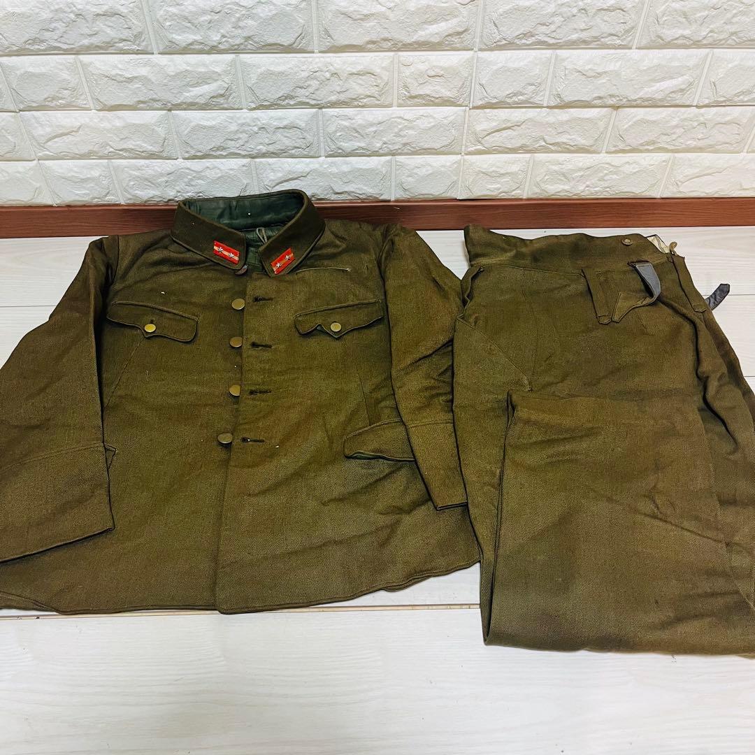 旧日本帝国陸軍 軍服上下 軍医中尉襟章