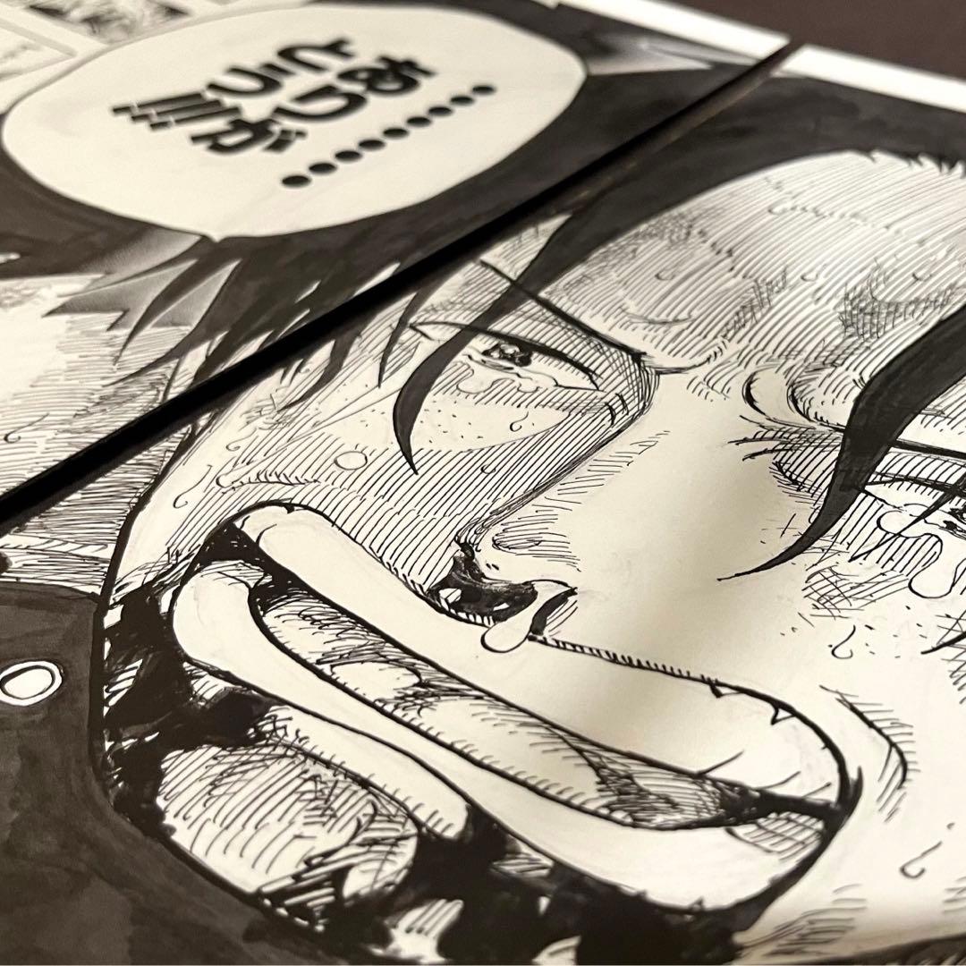 ✓美品 ✓非売品 ✓希少 ONEPIECE 複製原画 ビブルの秘宝② エース