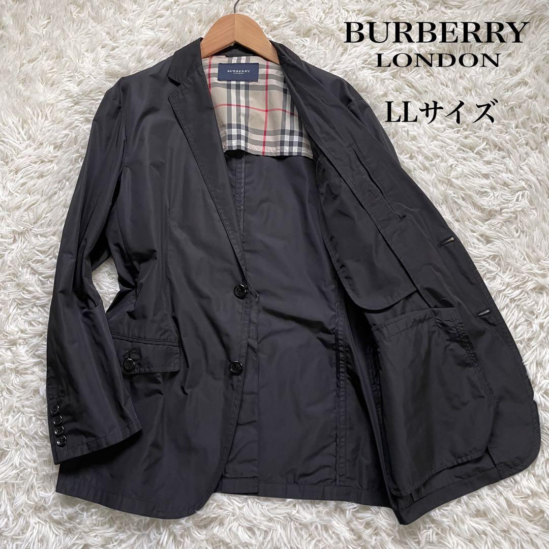 BURBERRY LONDONブラックナイロンジャケット裏地ノバチェックLL - メルカリ