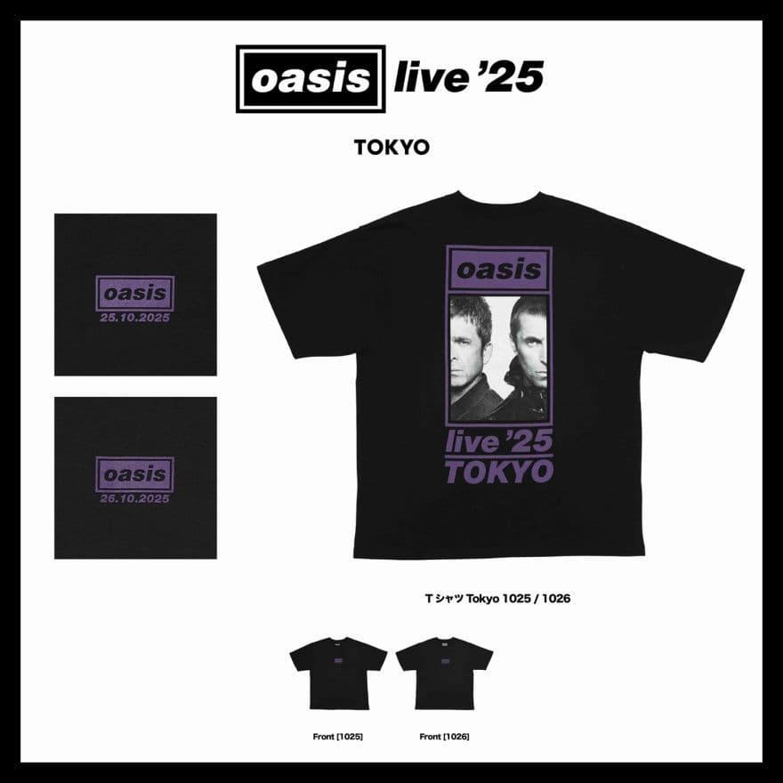 oasis live '25 Tシャツ TOKYO 1025 XLサイズ