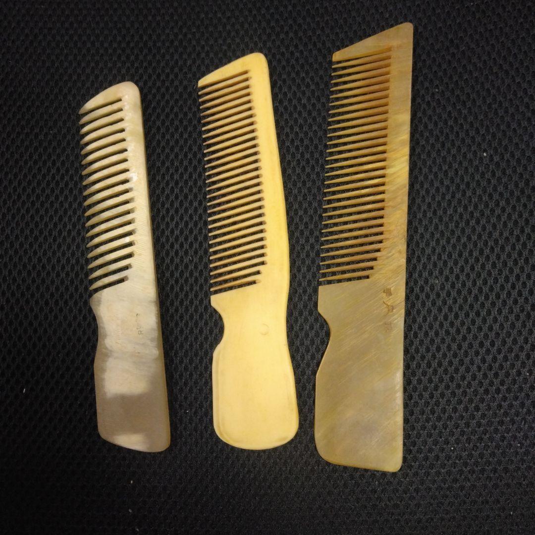 理容師用角櫛 3本セット(荒目）