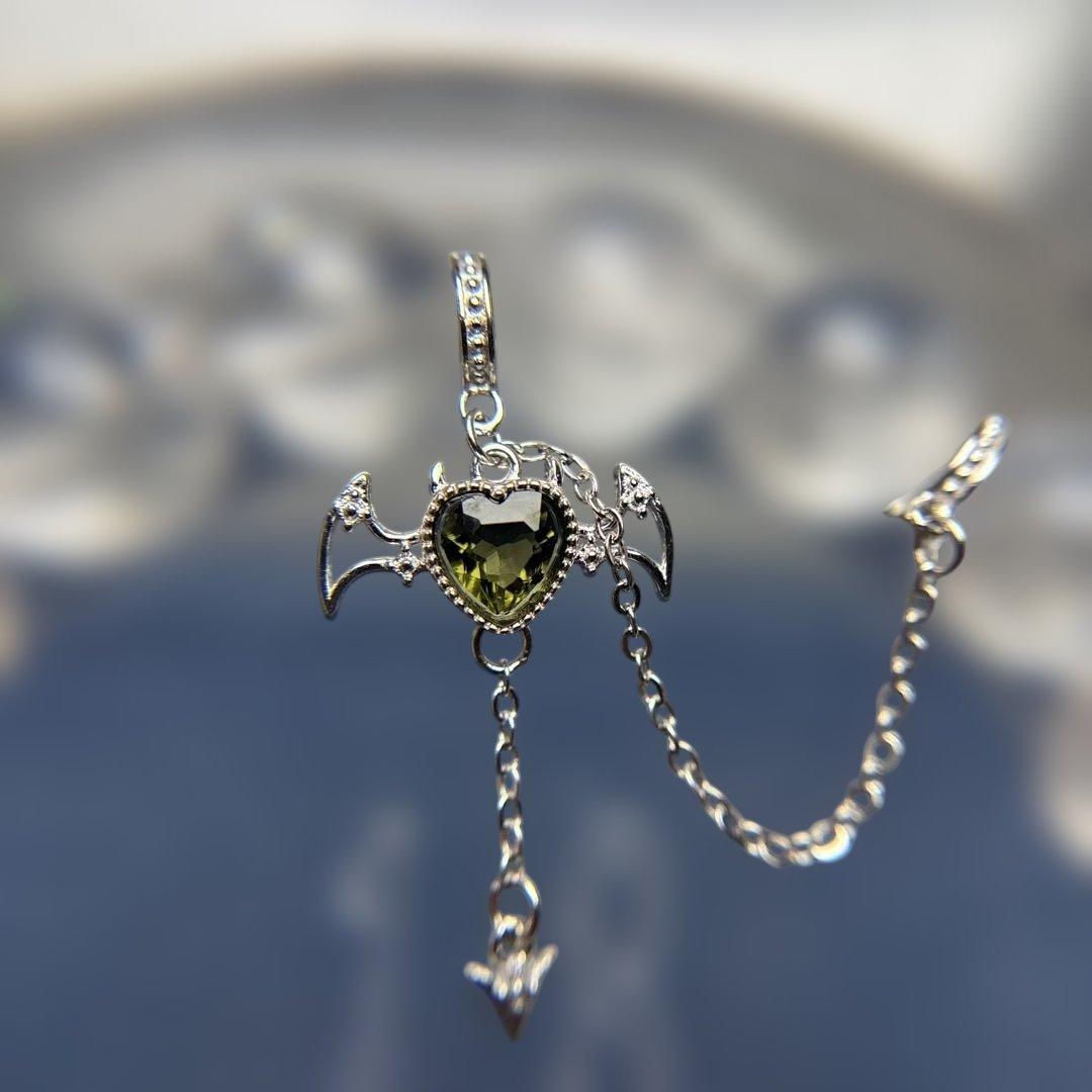 ユッキー様専用天然アイリス水晶+モルダバイト隕石パーツブレス 12-215