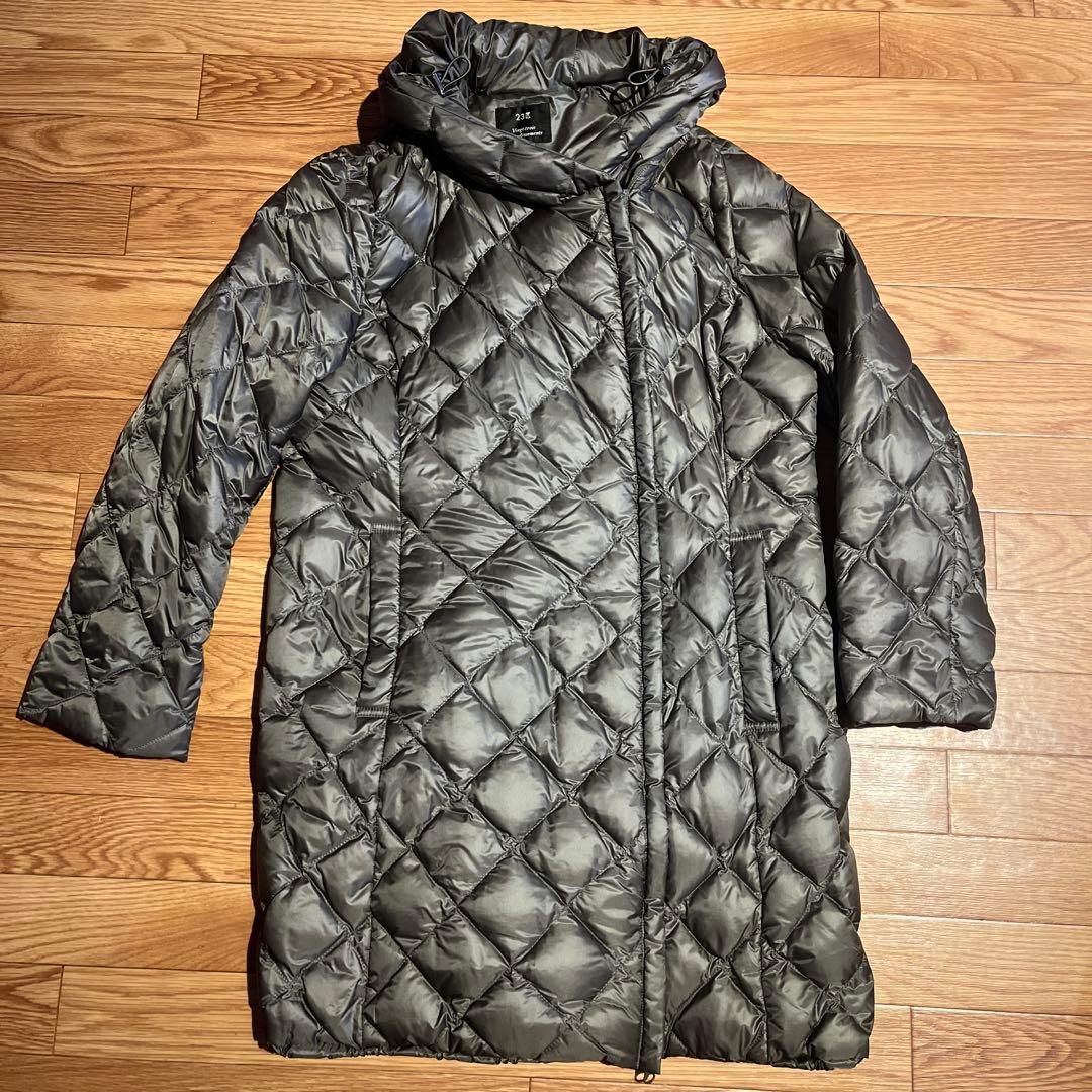 23区　フード付き ロングダウンジャケット