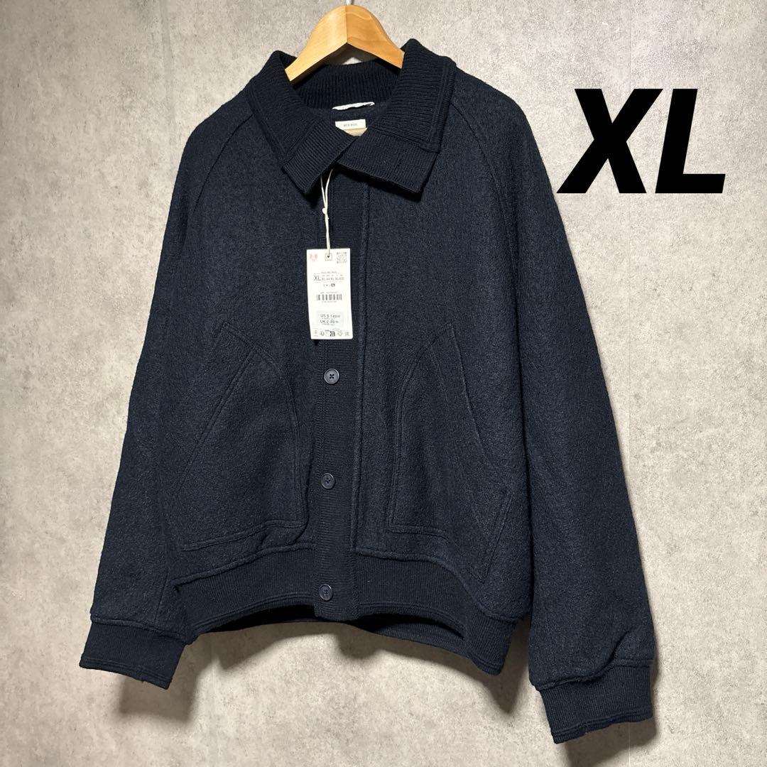 zara ザラ　リブ襟切り替えジャケット XL