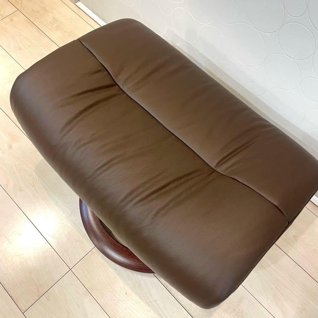 極美品】エコーネス ストレスレス オットマン 本革 ノルウェー製 単品