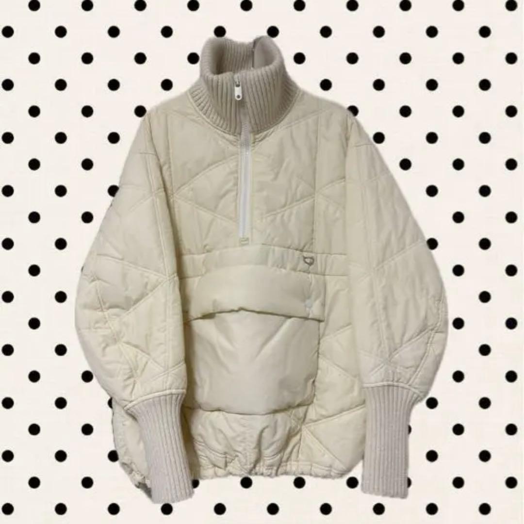 アイボリー キルティングダウンジャケット