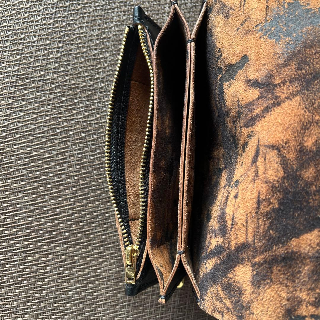 週末限定価格】MARYAM ホースフロント ロングトラッカーウォレット茶芯
