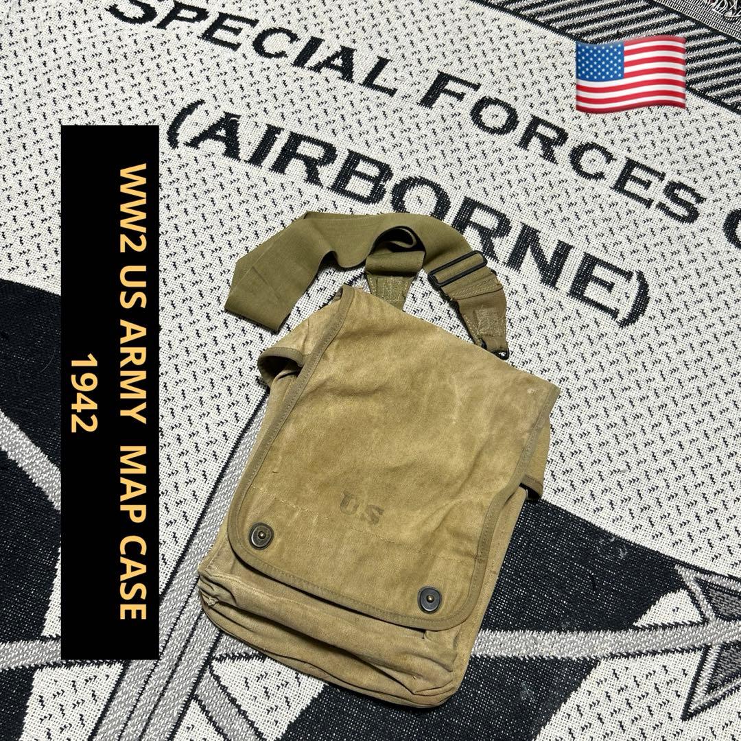 米軍実物 WW2 マップケース バッグ U.S.ARMY 1942年