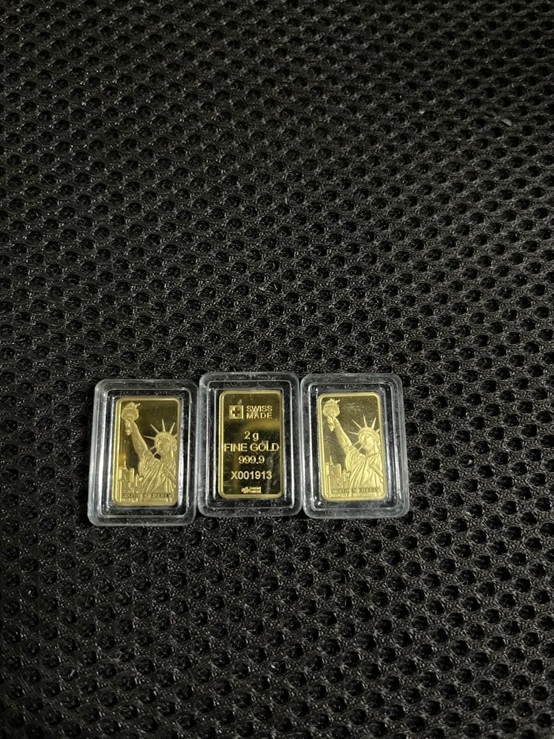 24K ゴールド バー 自由の女神 2.0g 3個セット