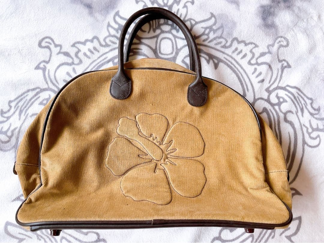 M*B様 ALBA ROSA★ハイビスカス ボストンバッグ スウェード★アルバロ