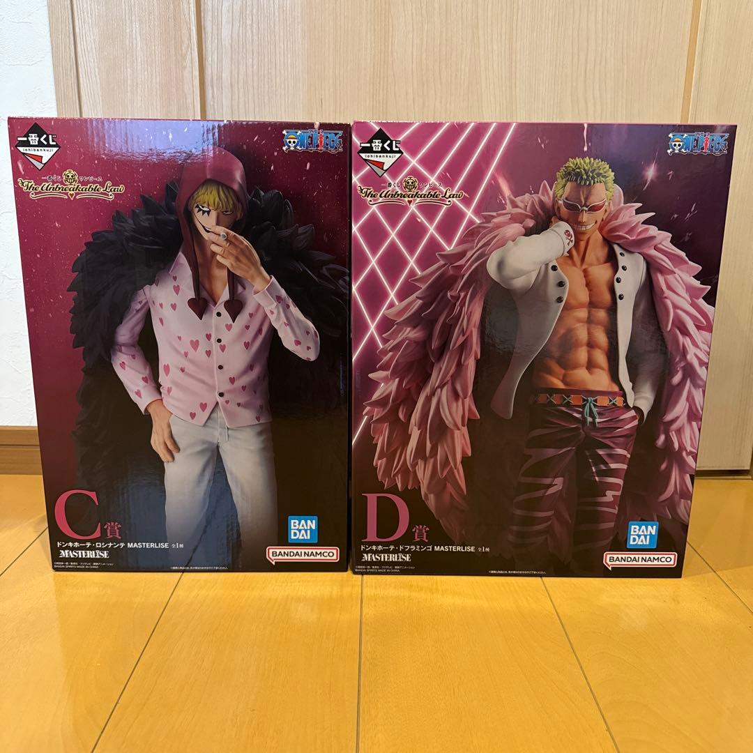 あ*う様 ワンピース 1番くじ　ドフラミンゴ　ロシナンテフィギュア セット 一番くじ ワンピース The Unbreakable Law C賞 ロシナンテ D賞 ド