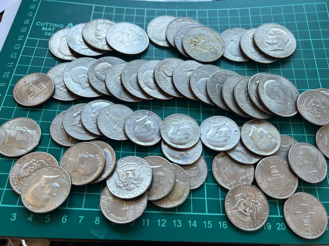 外国　アメリカ1D 50C白銅貨　55枚一括ロット