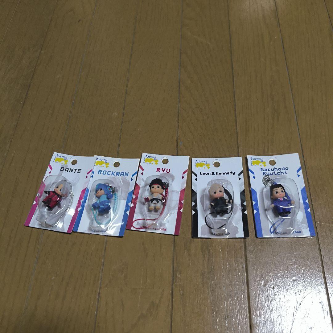 カプコン展　キャラクター ストラップ 5点セット