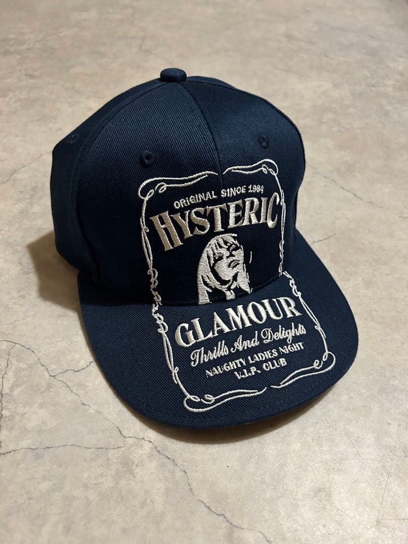 HYSTERIC GLAMOUR ネイビーキャップ HYS WHISKY刺繍