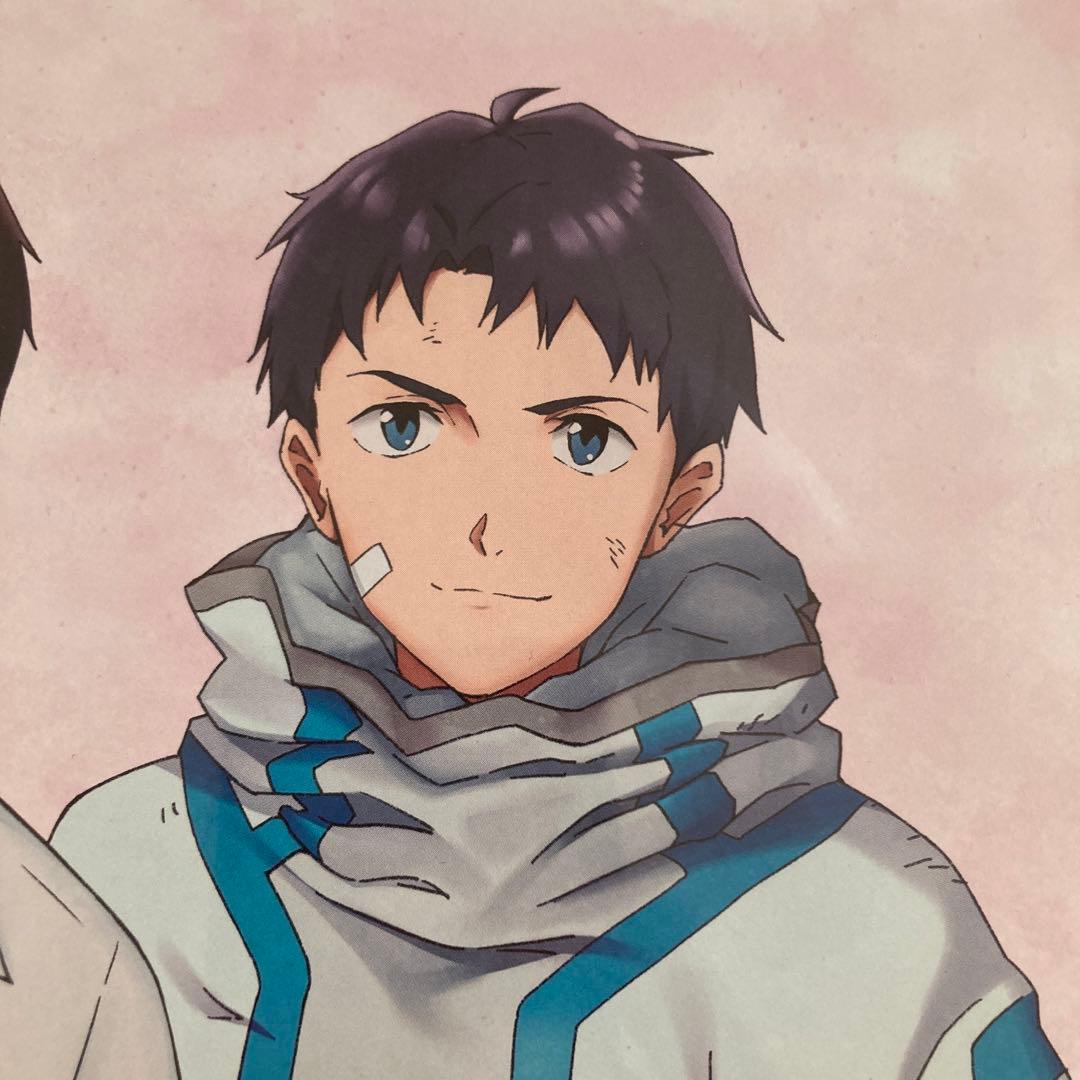 エヴァンゲリオン 一番くじ G賞 描きおろし色紙 碇シンジ 加持リョウジ