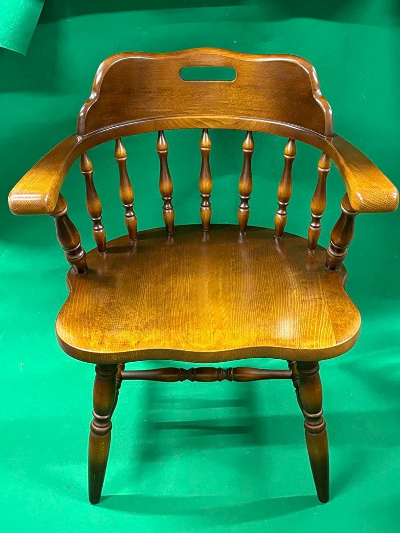 ① 飛騨産業 キツツキマーク ウィンザーチェア アームチェア 椅子 イス