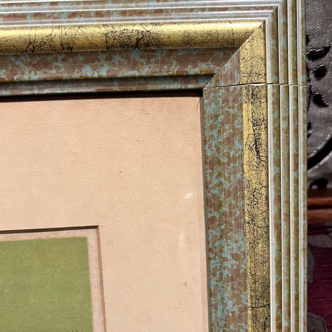 日本画 川本末雄「松と流れ」真作 リトグラフ エディッション84/150