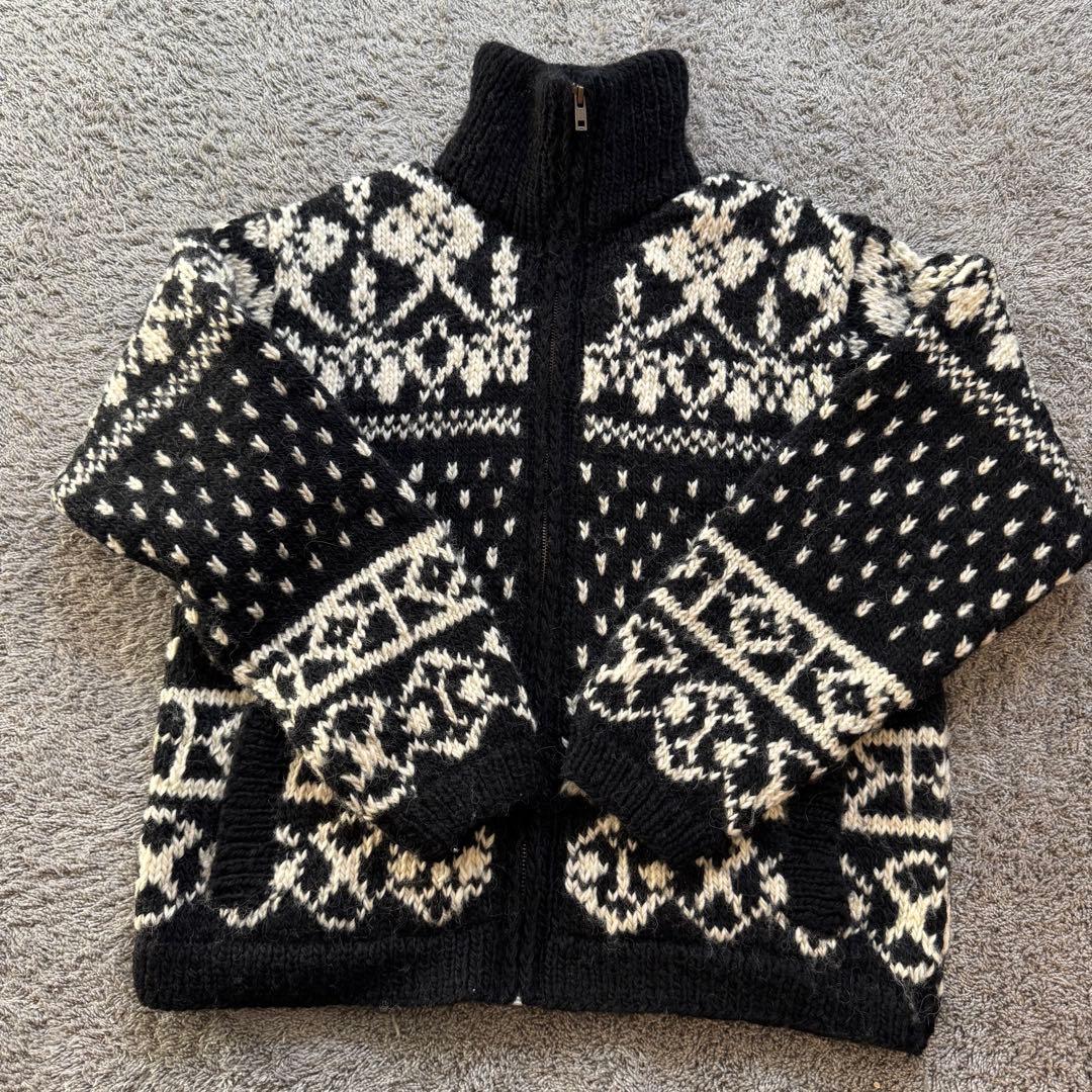 別注』KHWOPA×DOORS ノルディック柄ジップカーディガン - メルカリ
