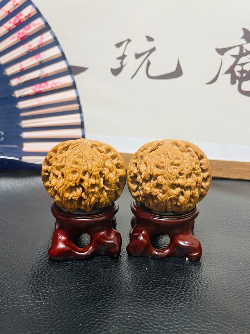 No.535 ❤️遊ぶクルミ 文玩核桃 精配球形水龙纹核桃 - メルカリ