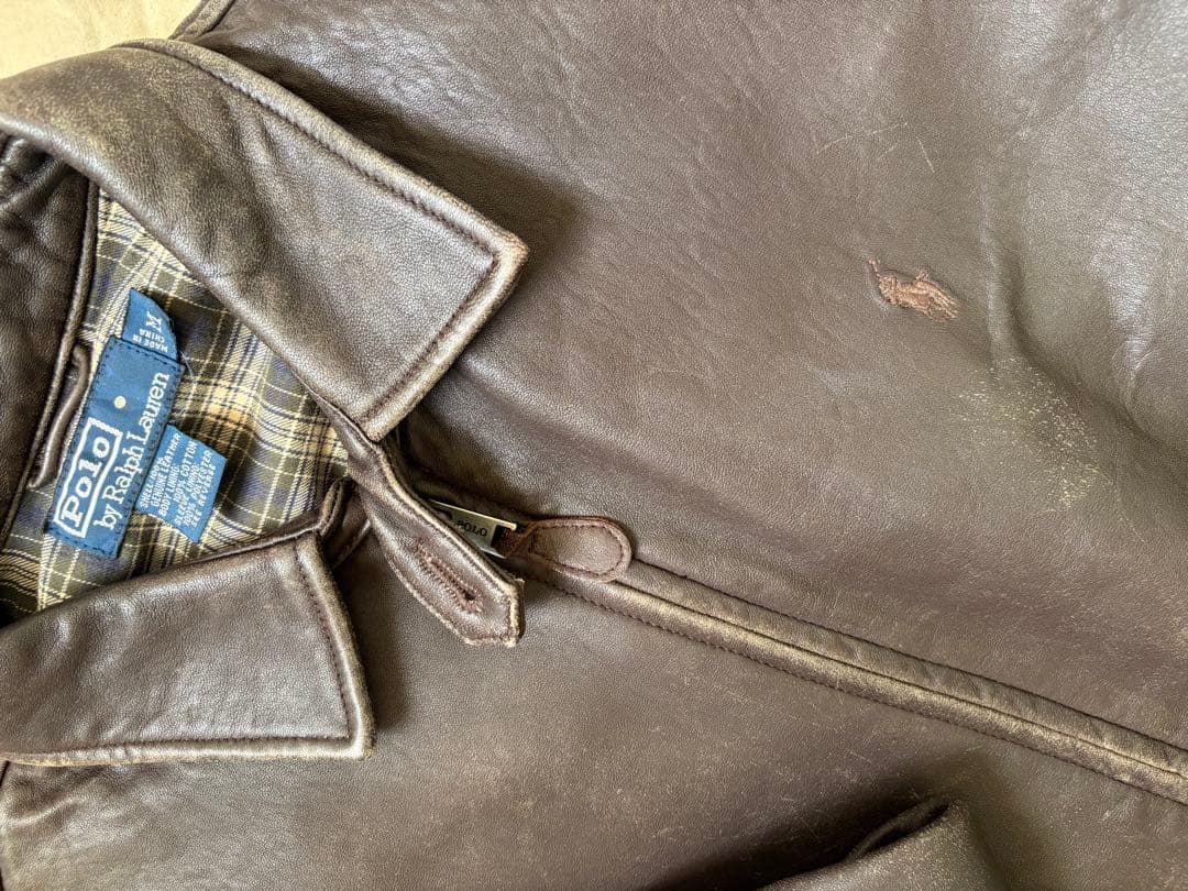 Poloレザージャケット　ブラウン POLO RALPH LAUREN（ポロ・ラルフローレン） レザージャケット