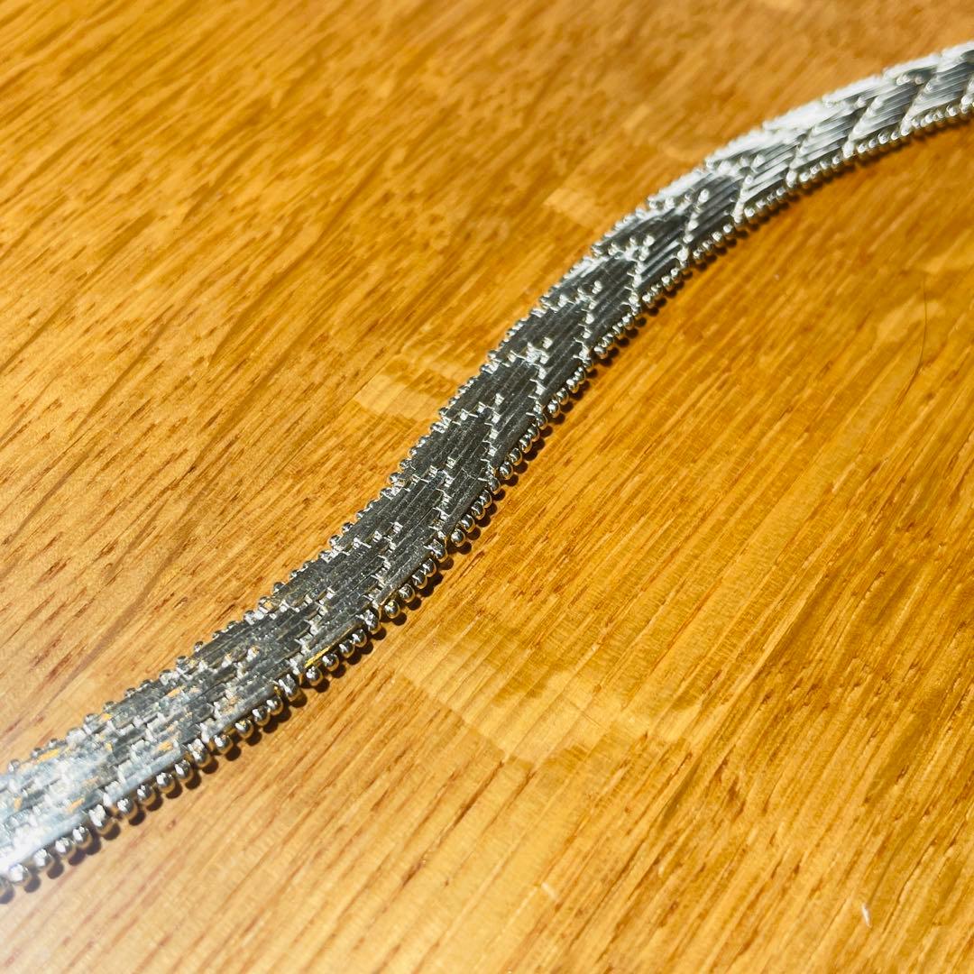 ヴィンテージ 925 Italy ヘリンボーン ブレスレット - メルカリ