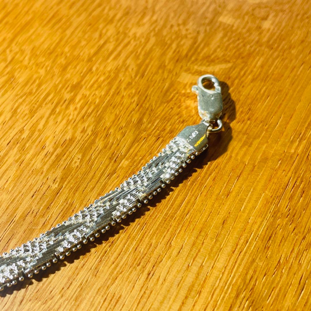 ヴィンテージ 925 Italy ヘリンボーン ブレスレット - メルカリ