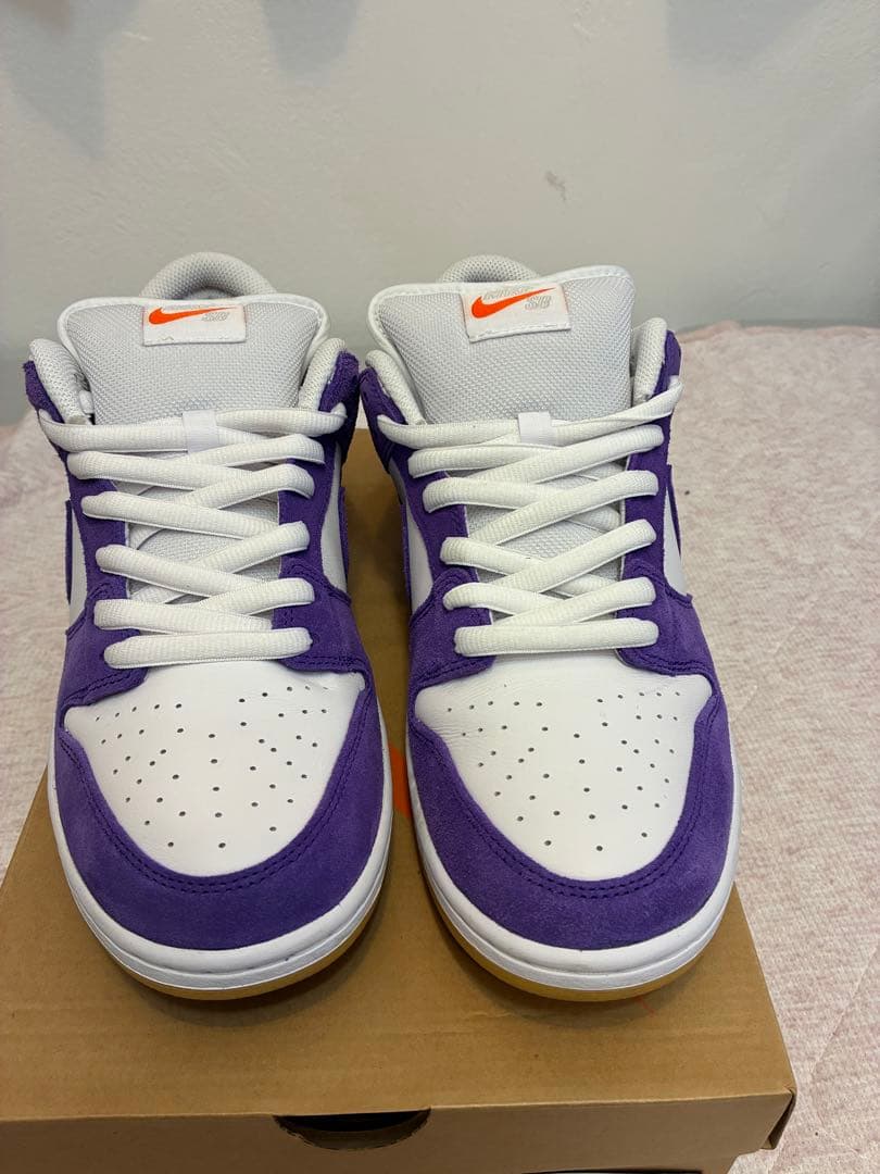 NIKE sb dunk low オレンジレーベル　パープル