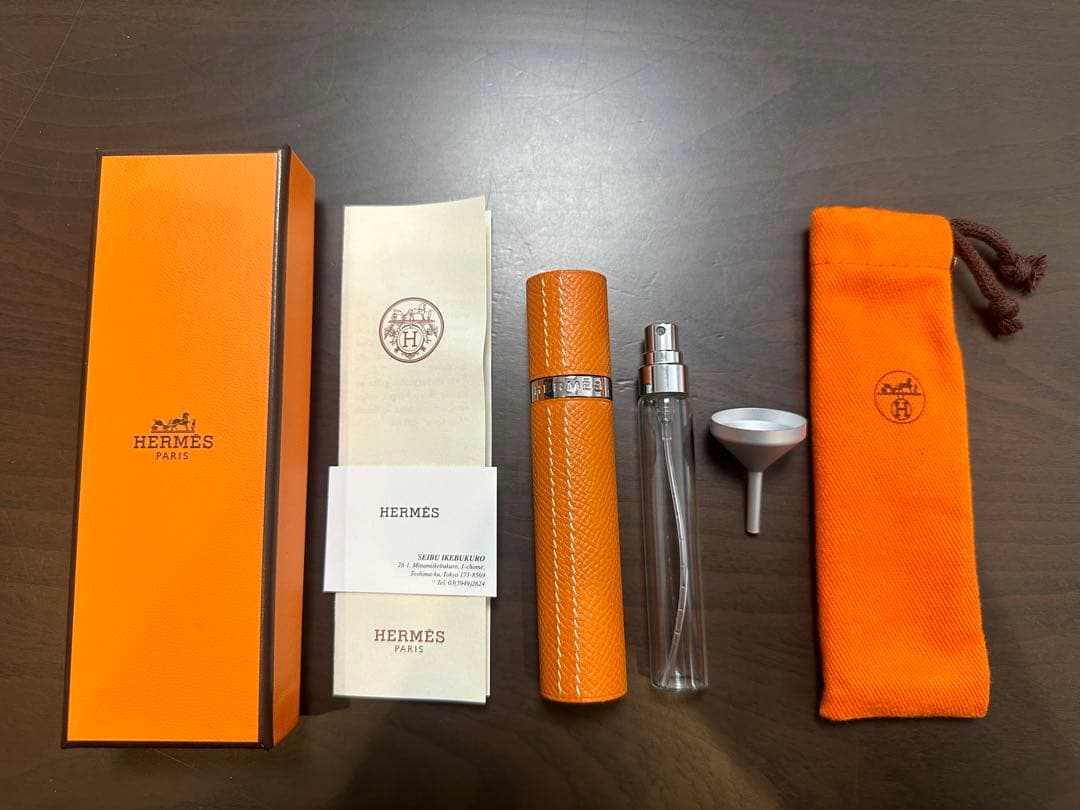 HERMES エルメス アトマイザー オレンジ 香水ケース - メルカリ
