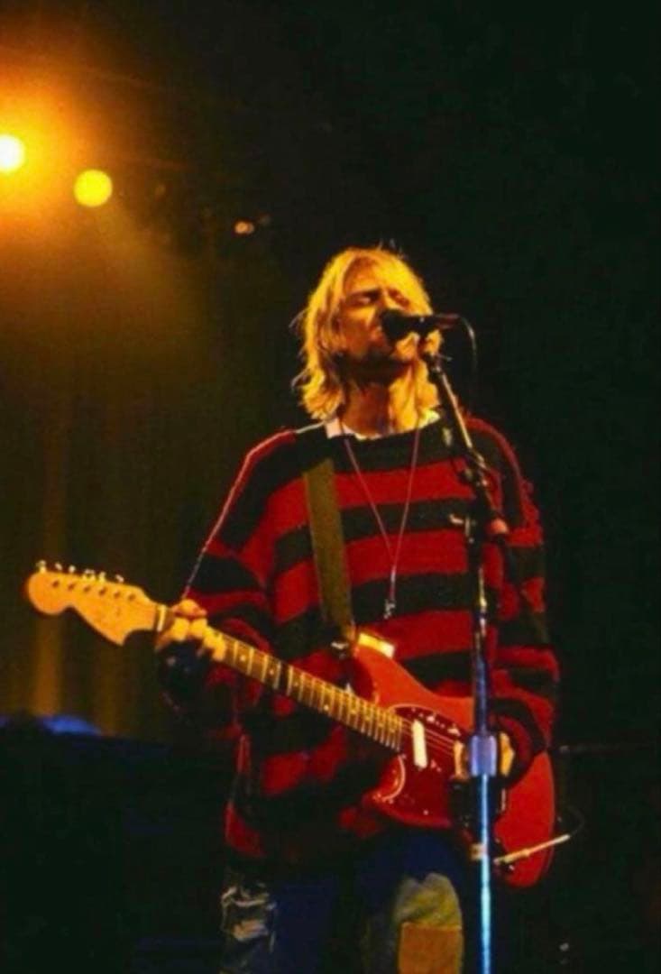 ナンバーナイン L 赤黒ボーダー 06期風 カートコバーン モヘアニットの