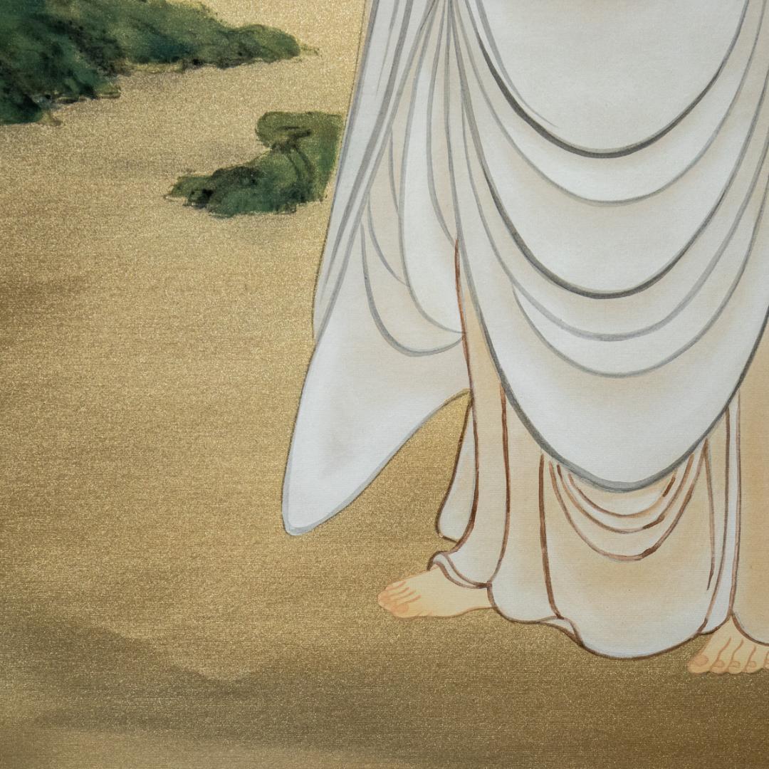 掛軸-1462 国井幸雪 白衣観音 共箱 二重箱 - メルカリ