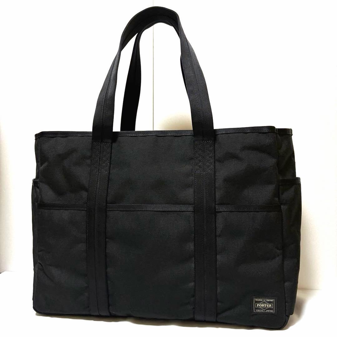 新品同様✨現行タグ ポーターハイブリッド トートバッグ A4可 大容量 ブラック