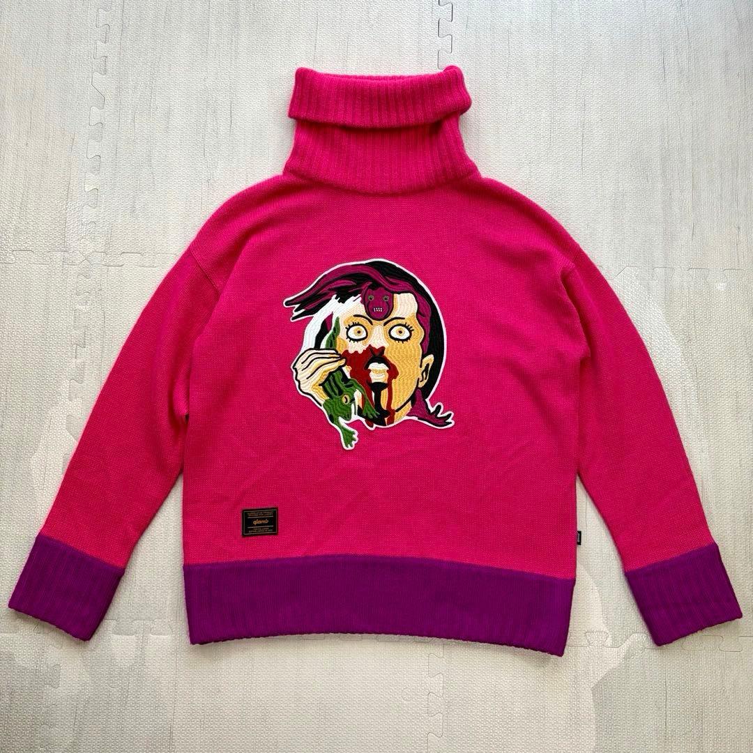 glamb ジョジョ ドッピオ タートルネック セーター ピンク