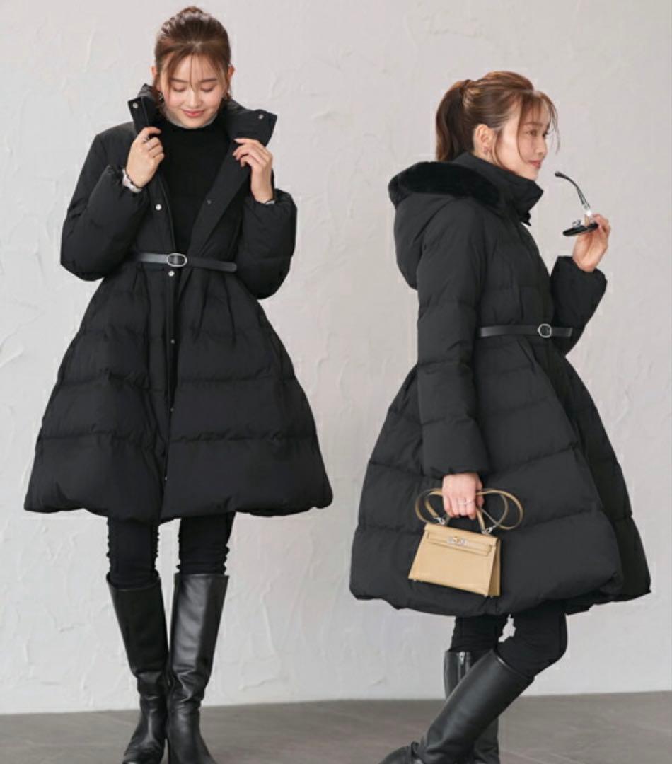 エ*️様 新品未使用　マルチway・エコファーフード ロングダウンコート(ベルト