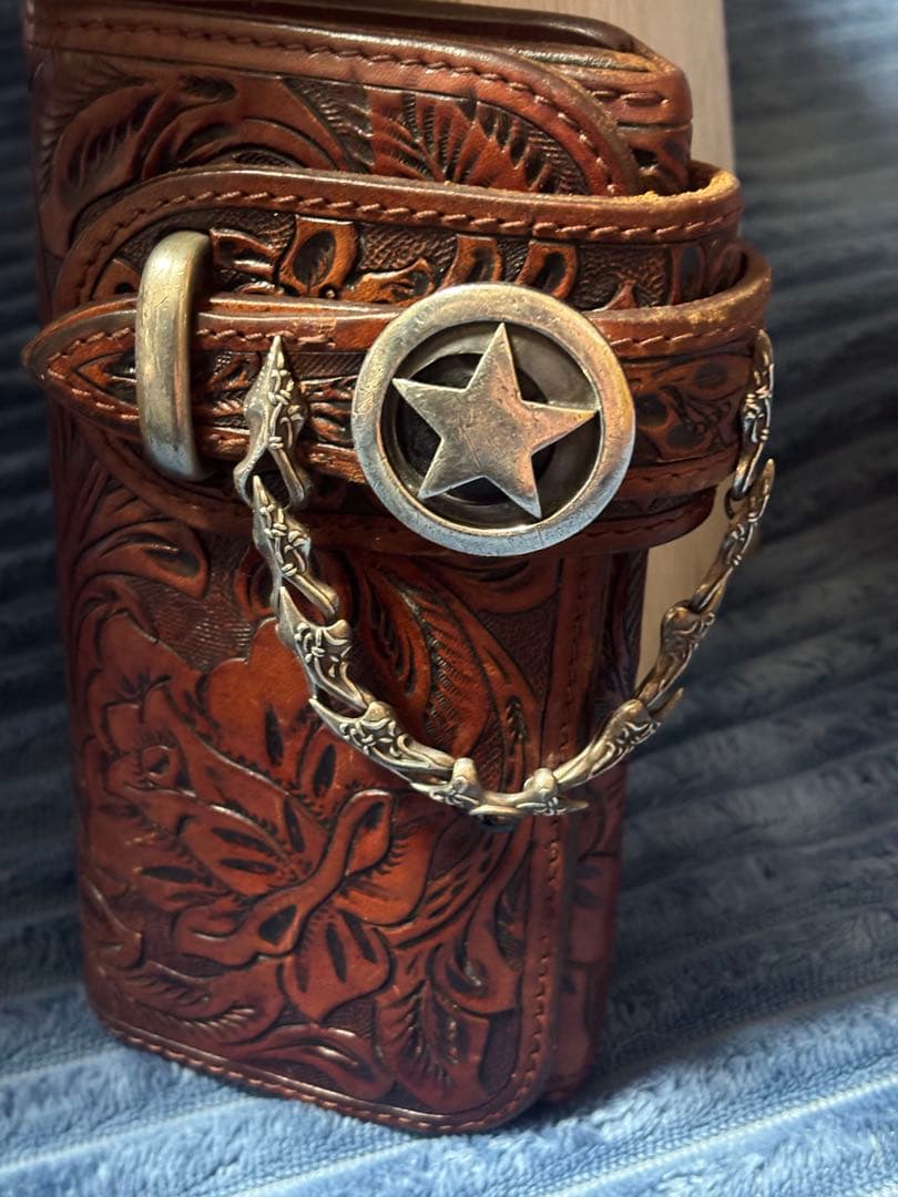 大*笑様 ALZUNI カービング　バイカーウォレット　カスタム品