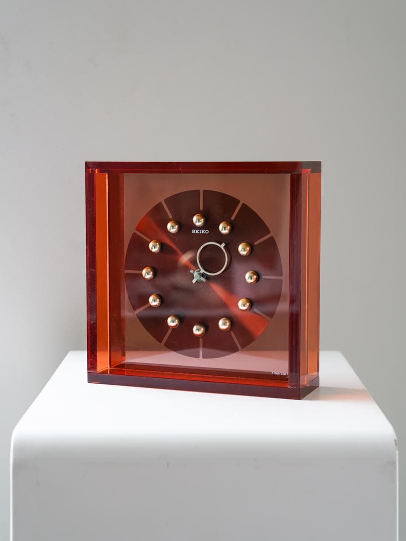 70's SEIKO スペースエイジ アクリル時計 ミッドセンチュリー