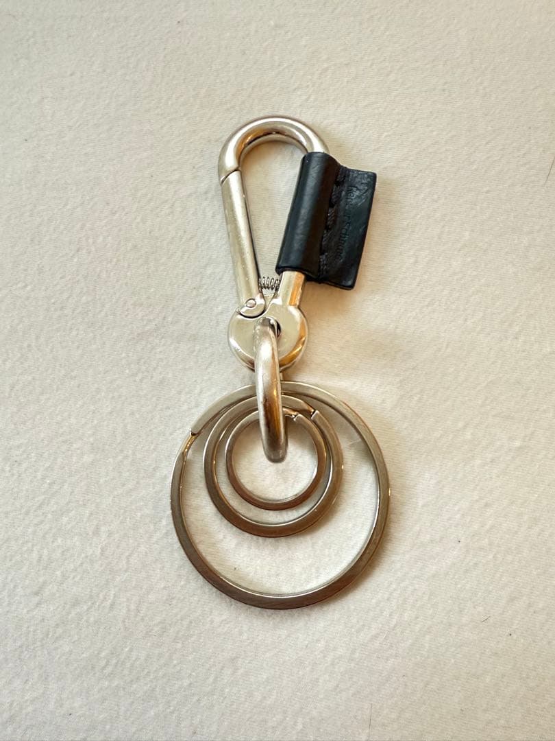 カラビナ付きシルバーキーホルダー