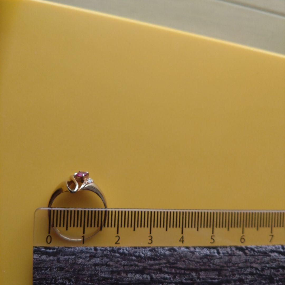 K18 造幣局マーク 750 ルビー ダイヤ リング - メルカリ