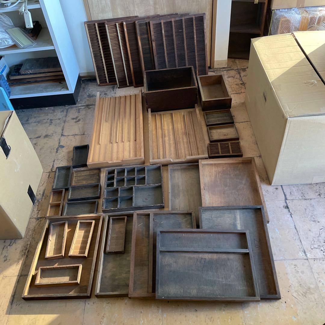 【ゲリラ品w】活版印刷所から出た木のもの　色々　50個くらい【活版印刷】