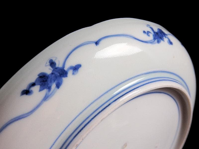 古伊万里 染付 朝顔の図 6寸皿 江戸中期 A889AS-BGp - メルカリ