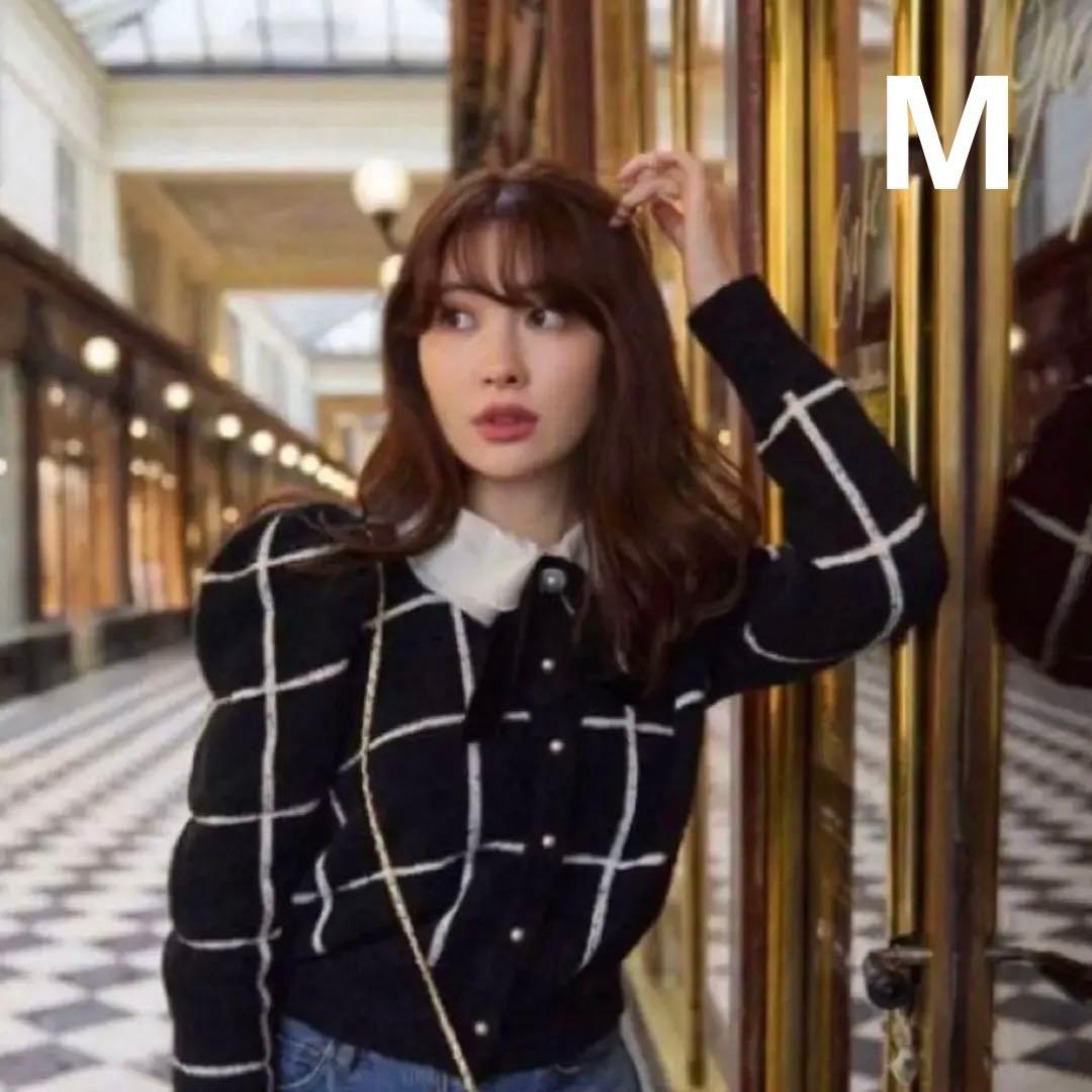 herlipto Crillon Boucle Cardigan 黒　M ニット Haeli Oversized Open Front Cardigan – Sugarlips