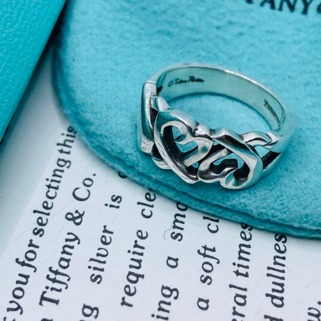 極美品✨ ティファニー リング ラビングハート ハート AG925 #10.5