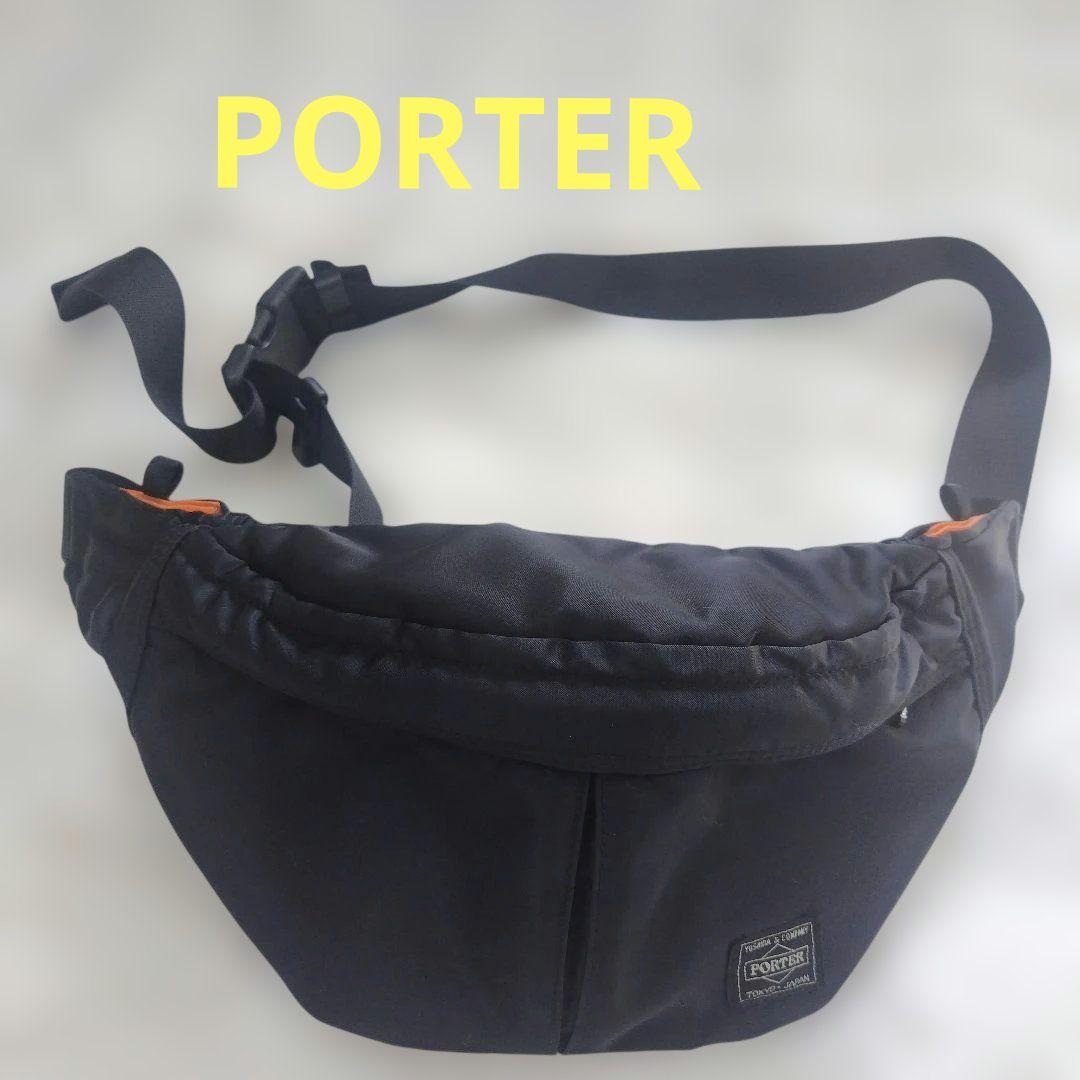 【未使用級】PORTER タンカーボディバッグ ブラック　QRコード付き