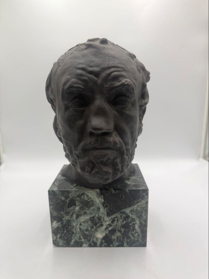 鼻のつぶれた男　オーギュスト・ロダン S-214 鼻のつぶれた男首像（大） - 日本で唯一の石膏像専門ショップ